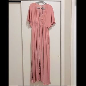 RedDress Boutique med dusty rose wrap maxi dress